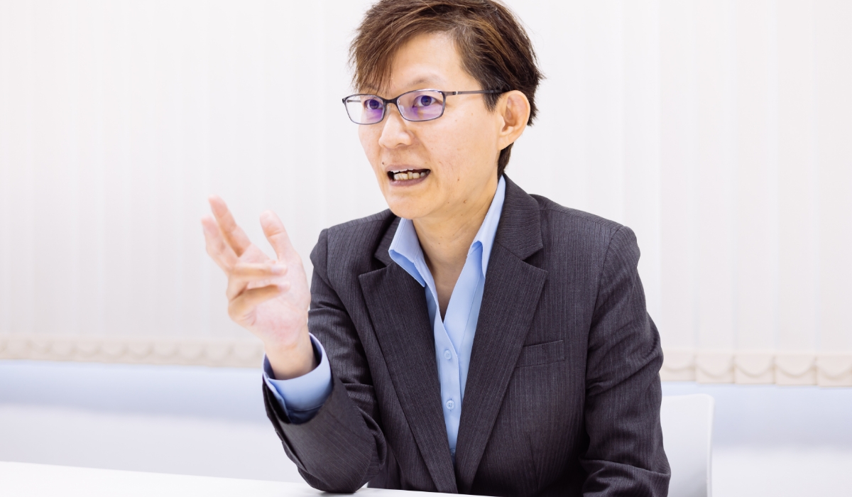 インタビュー中の様子